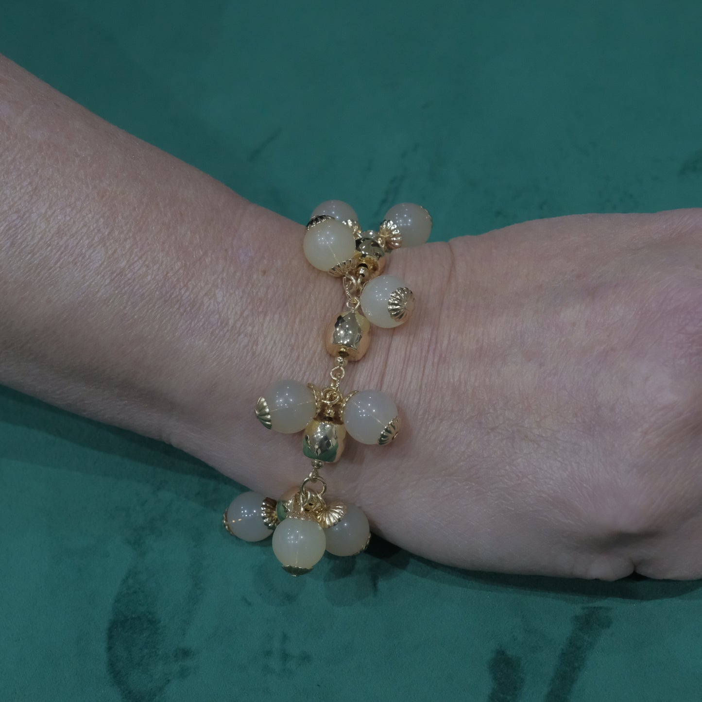 Bracciale in acciaio e pietre dure