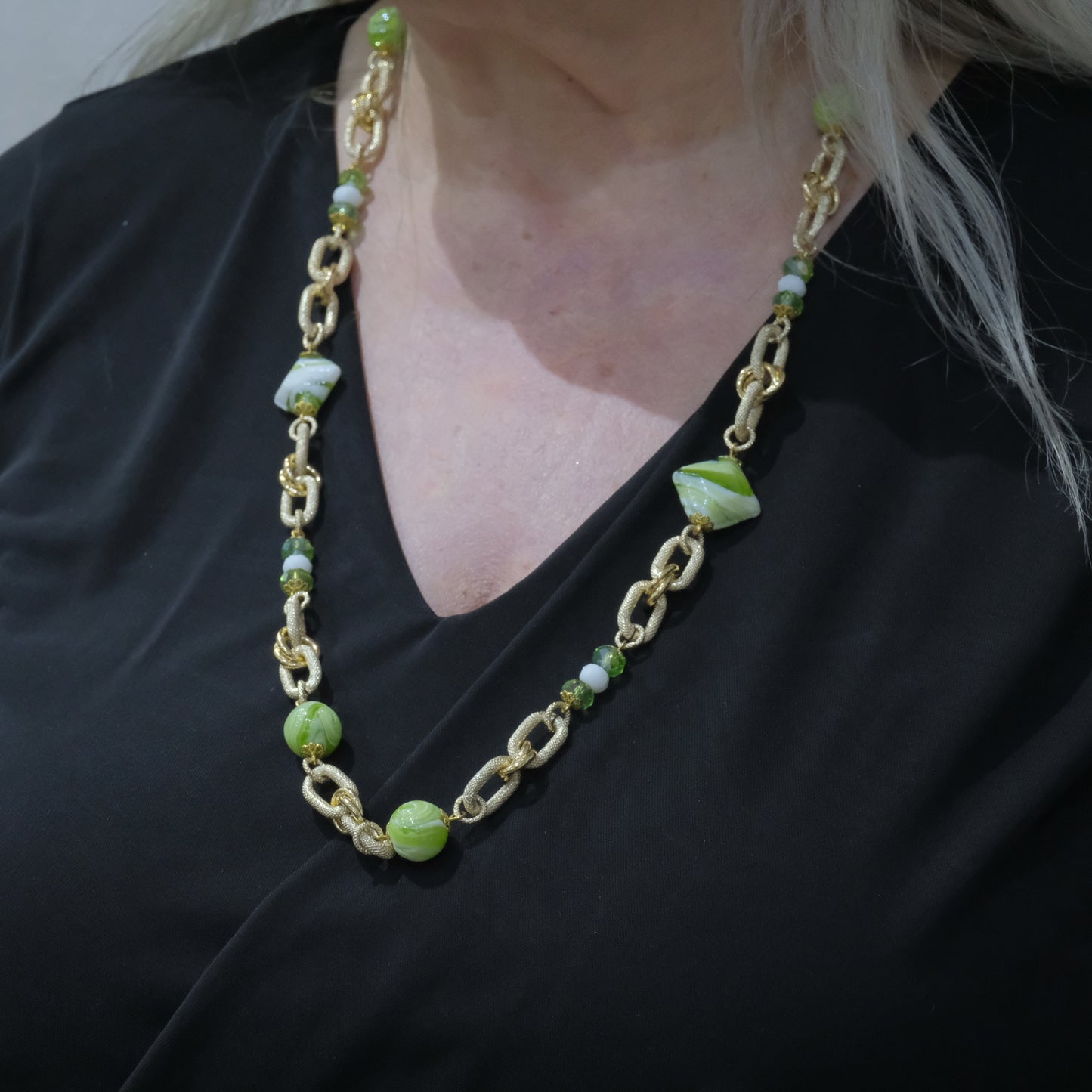 Collana in acciaio satinato