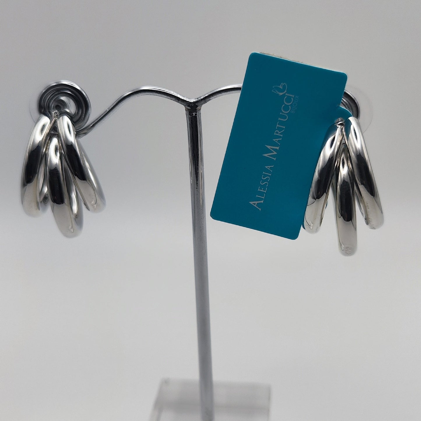 Orecchini in acciaio liscio