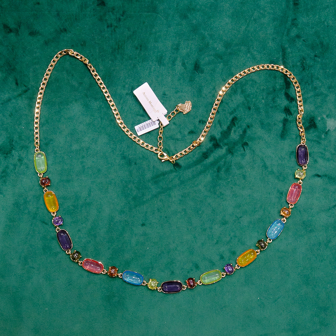 Collana in acciaio e pietre dure