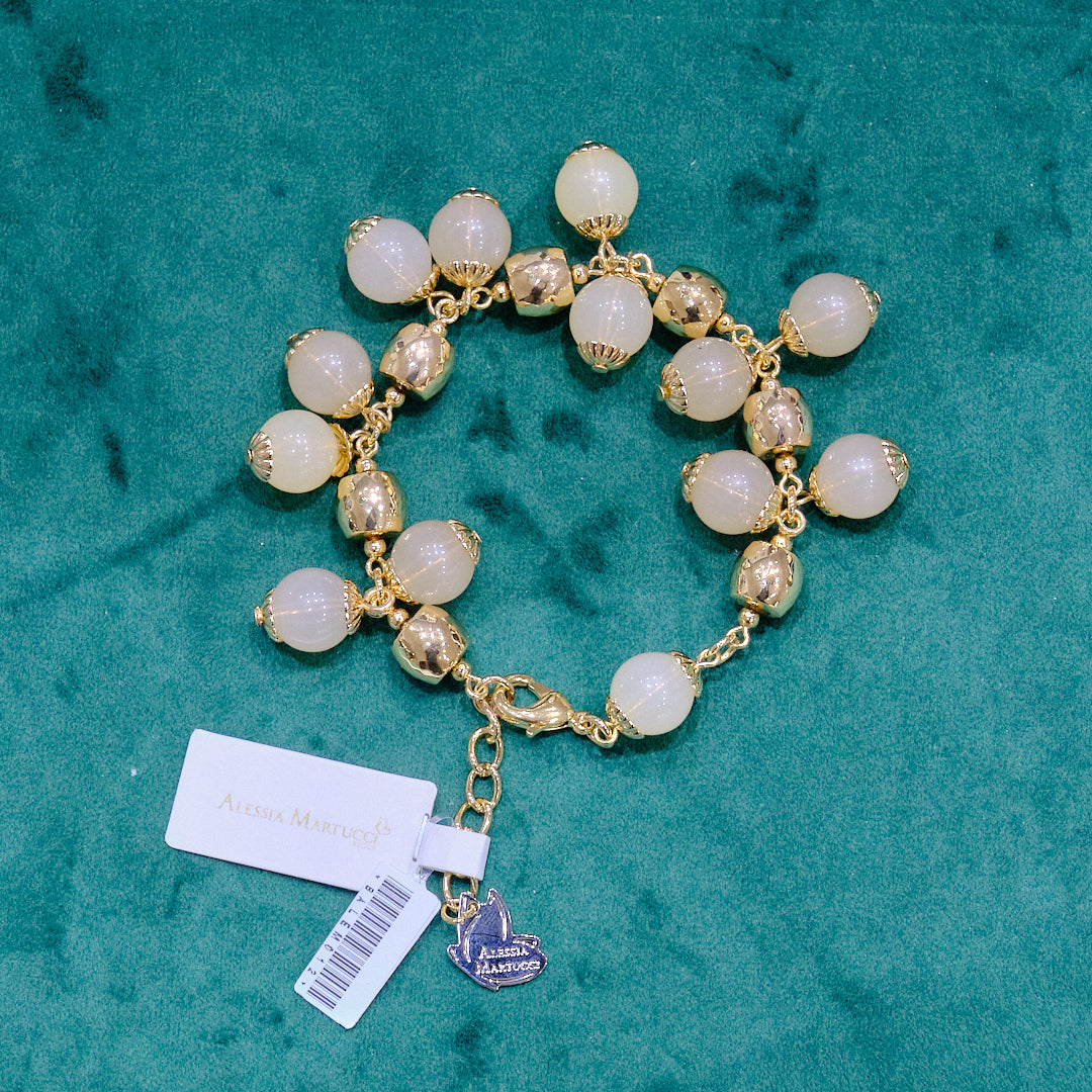 Bracciale in acciaio e pietre dure