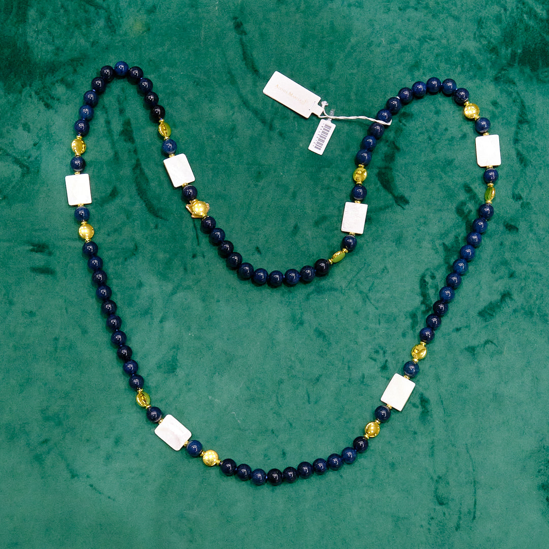 Collana in acciaio e pietre dure