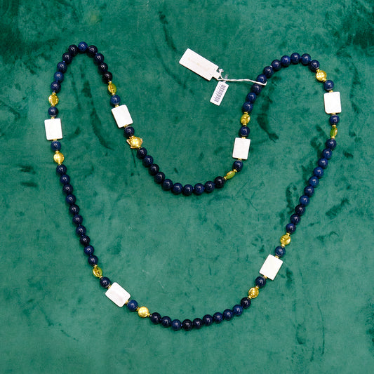 Collana in acciaio e pietre dure